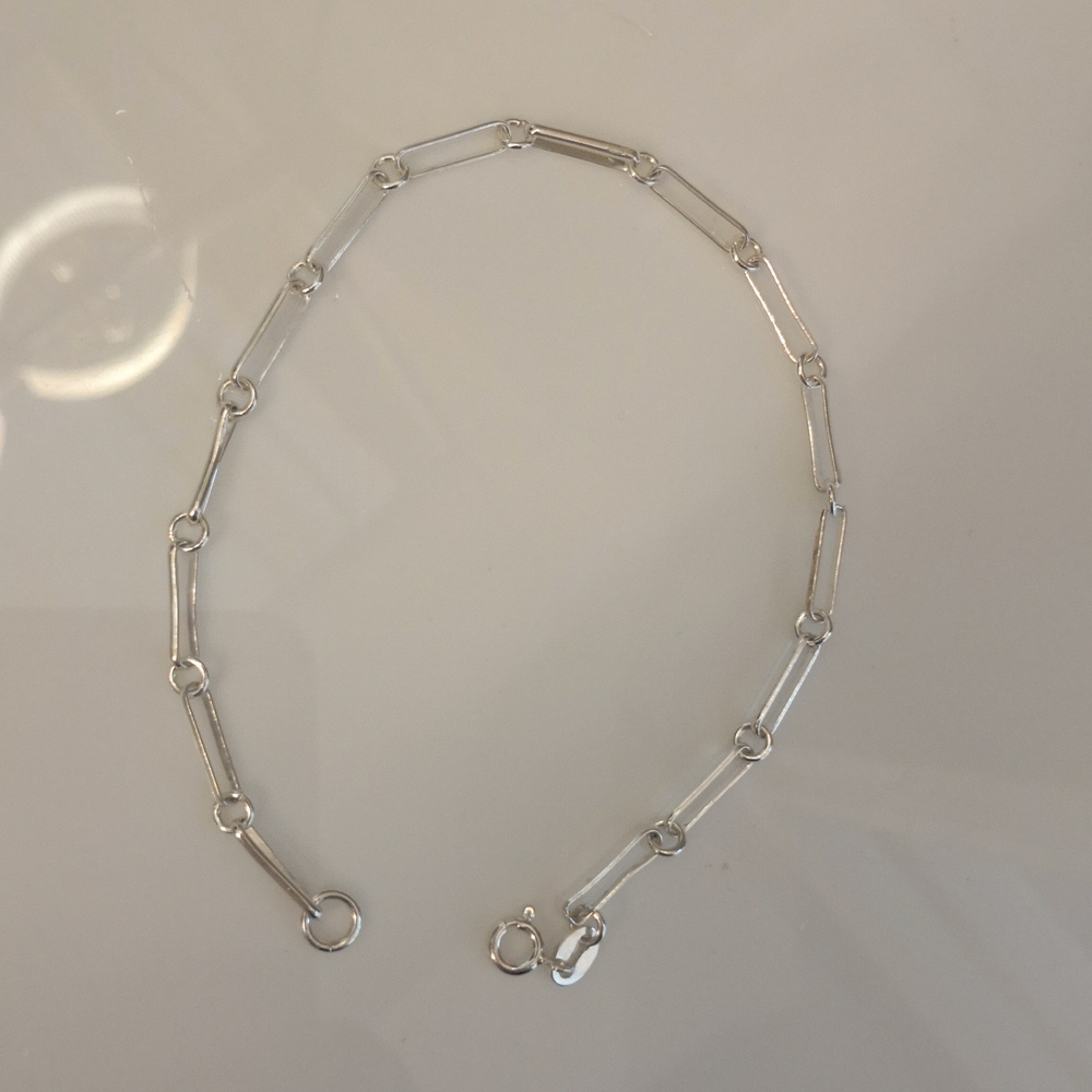 Sterling silver chain bracelet, larger